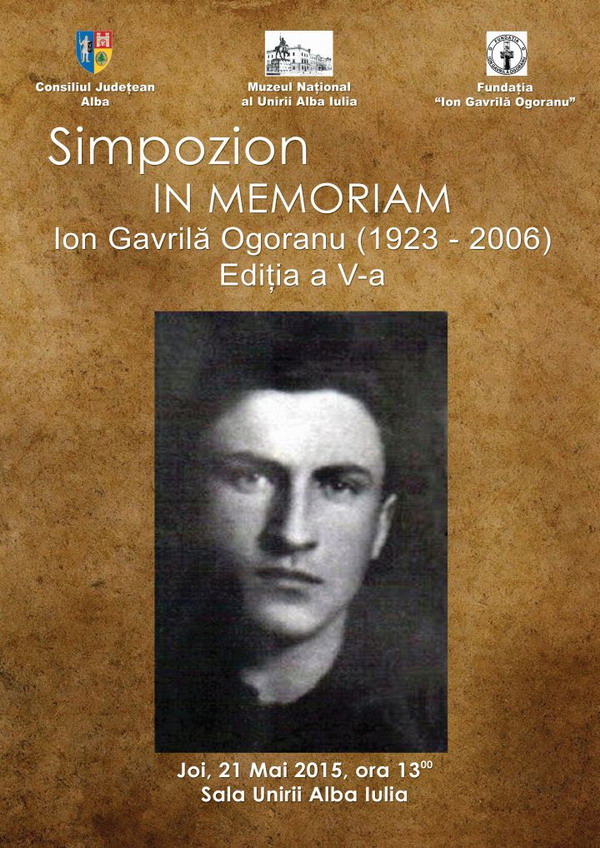 Afis Simpozion Ion Gavrila Ogoranu Alba Iulia 2015